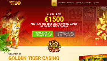 Golden Tiger Casino homepage